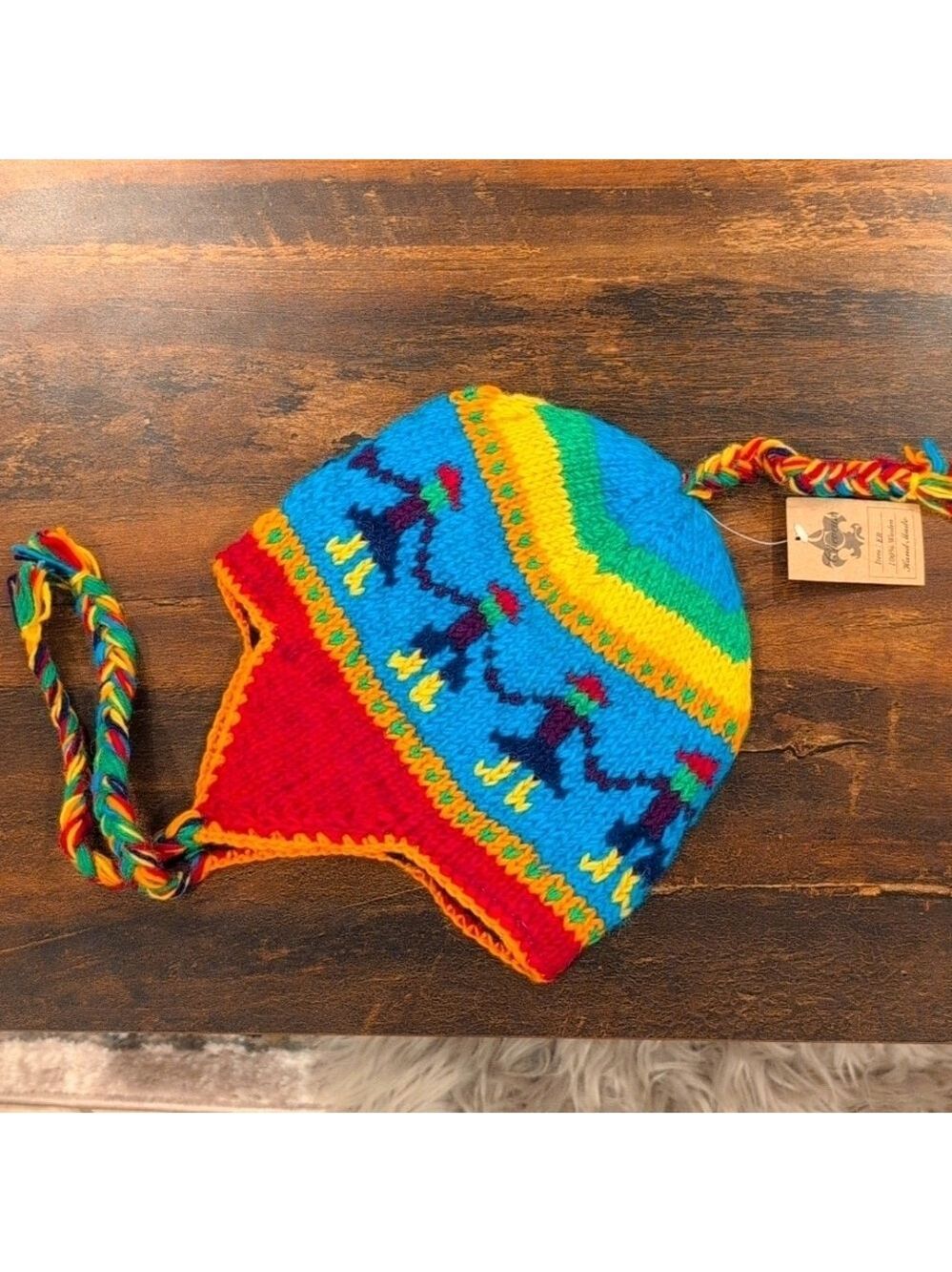 Handmade Woolen Beanie Skull Ski Hat with Fleece